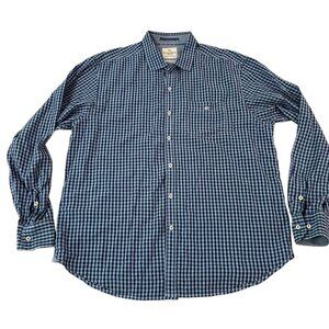 Tommy Bahama Button Down Shirt Men’s Size XL Blue Plaid Island Modern Fit